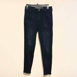 American Eagle Hi Rise Stretch X Dark Wash Size 6